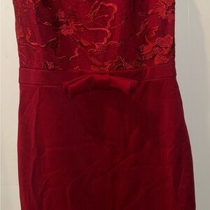 Elegant Red Lace Dress